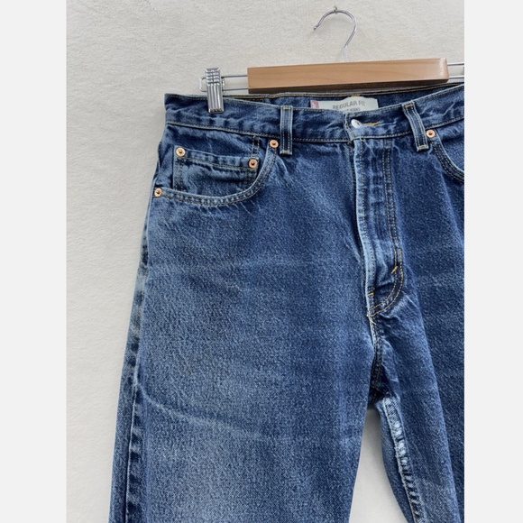 Vintage Levi’s 505 Men’s 34x32 Straight Leg Denim Jeans Blue Denim - Picture 13 of 14